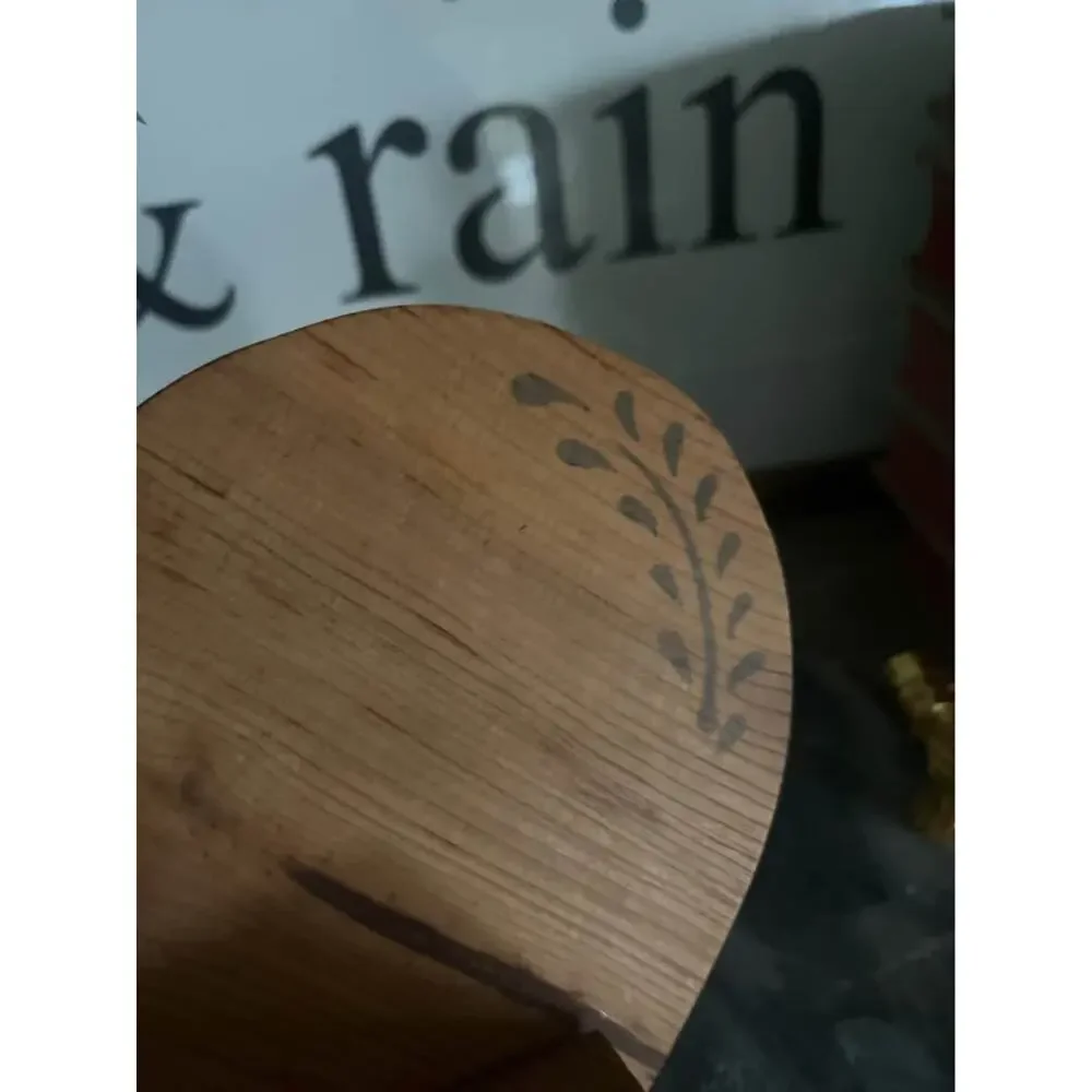 Vintage 80s 90s Heart-Shaped Wooden Wall Shelf Country Cottage Butter Mom Decor